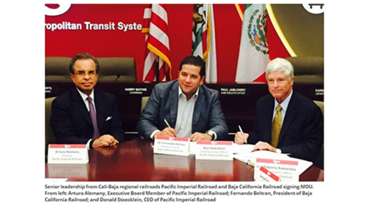 Pacific Imperial Railroad (PIR) and Baja California Railroad (BJRR) Sign a Memorandum of Understanding